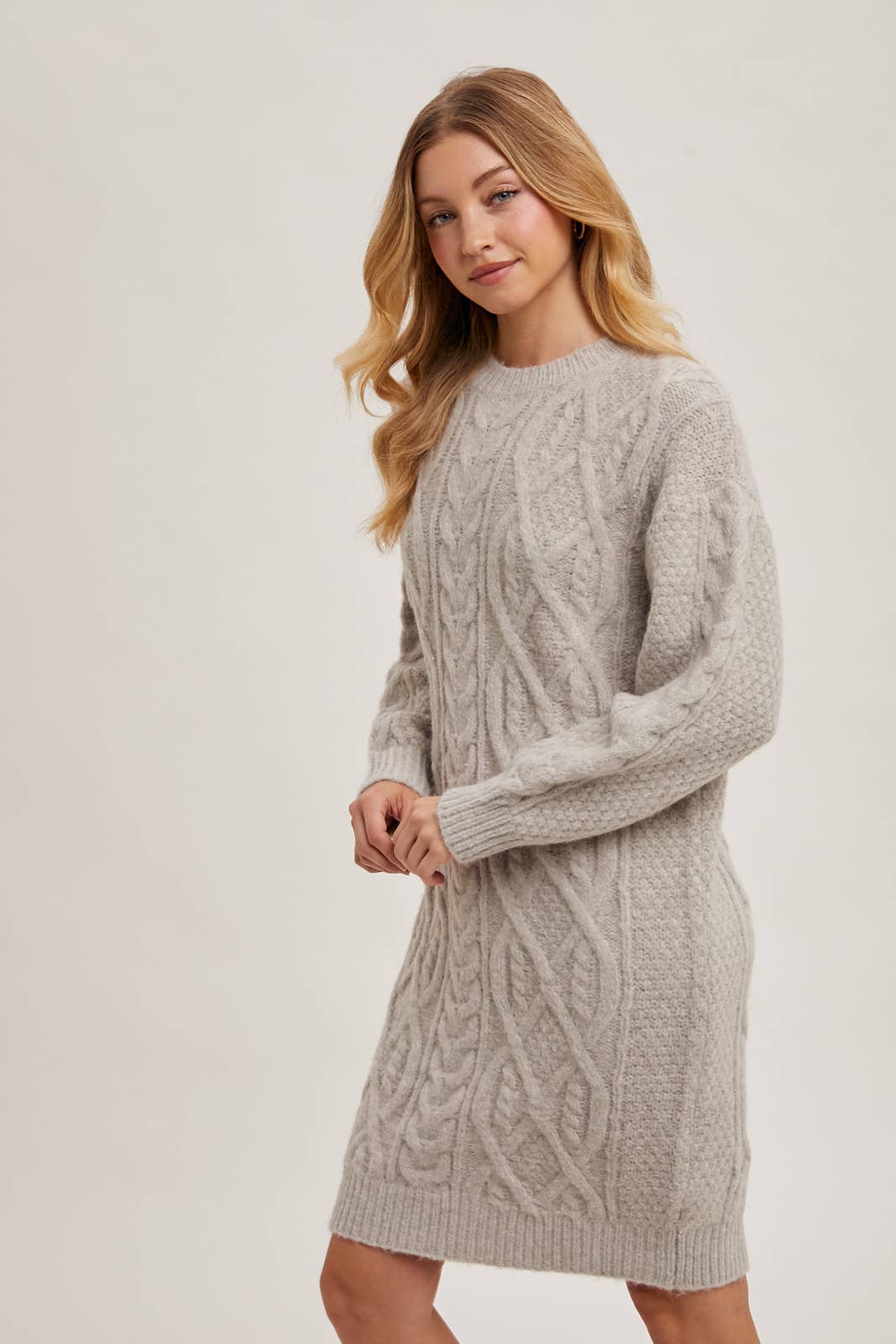 Bluivy - Wholesale Dress - Women's - CABLE KNIT SWEATER MIDI DRESS4