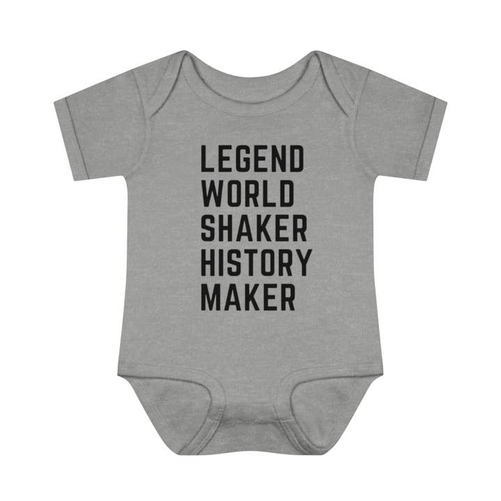 History Maker Infant Baby Rib Bodysuit for wholesale by Get Primped