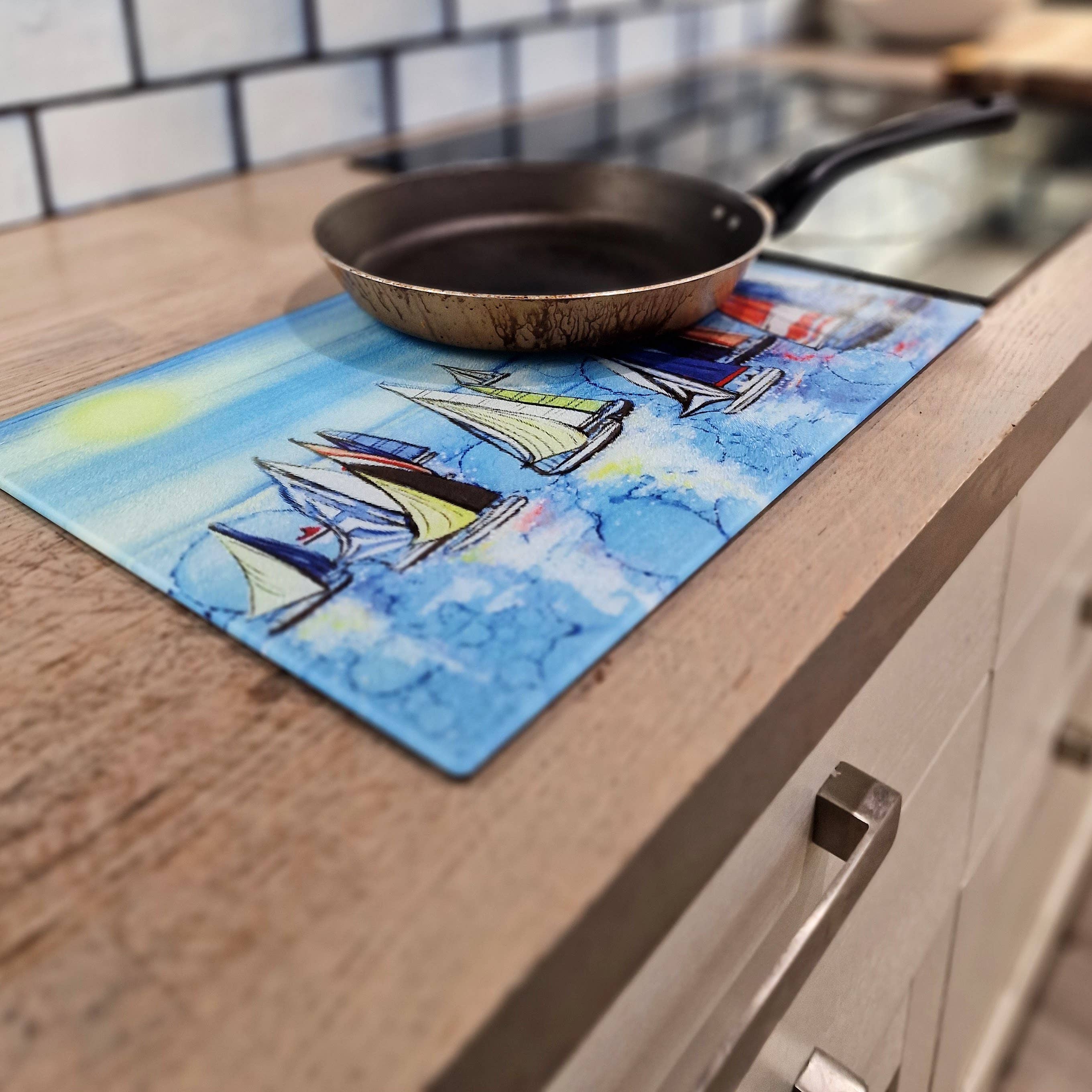 By Jo Crafts – wholesale Placemat – 83-WTS Nautical Regatta Boats Worktop Saver 12