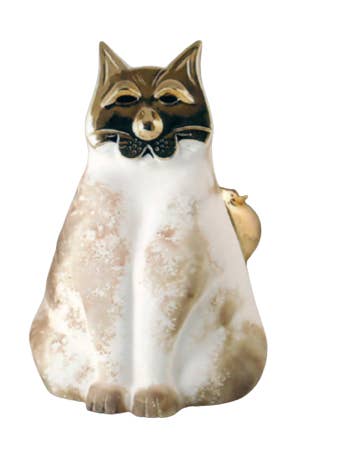 Catastrophe ceramic and gold cat for wholesale by Boutique ArtNika
