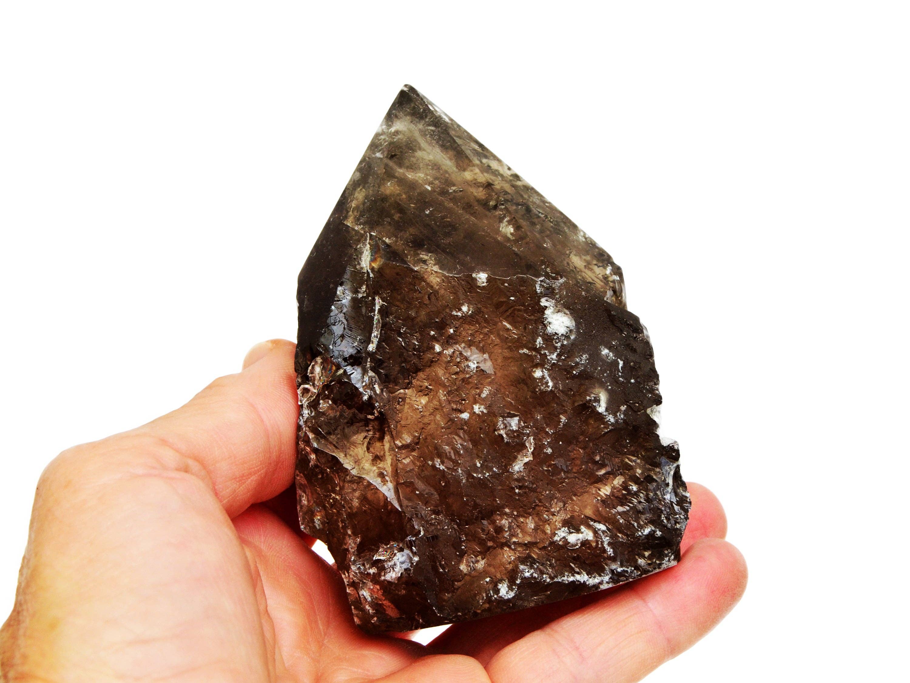 Kaia & Crystals - Wholesale Spiritual Stone/Crystal - Smoky Quartz Semi Polished Points Extra Quality (Brazil) 1 Kg Lot (4-5 Pcs)9