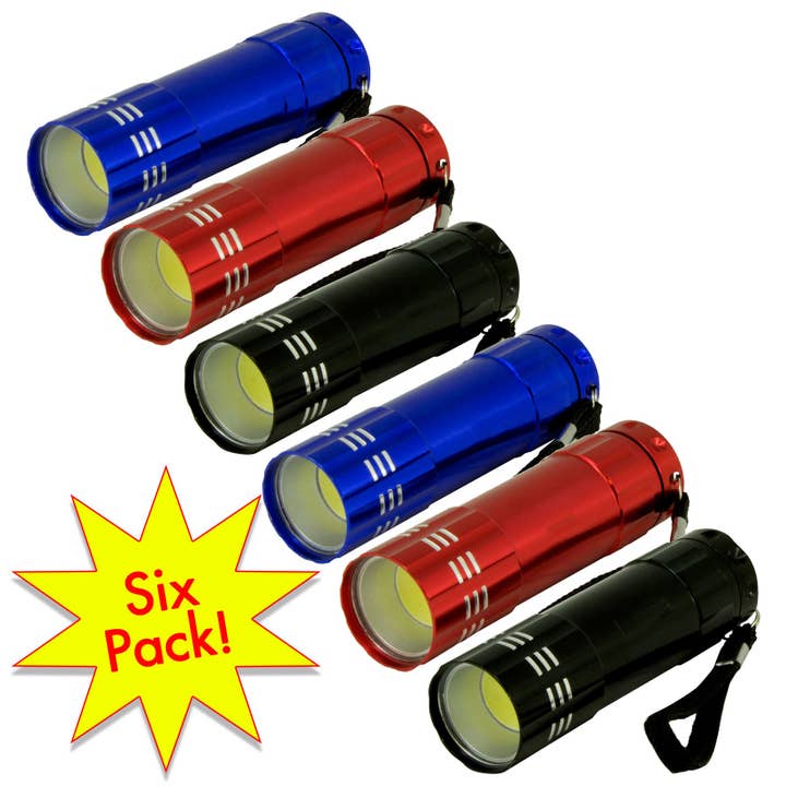 LitezAll - Wholesale Flashlight - LitezAll Aluminum Pocket Flashlight 6 Pack