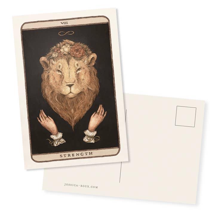 Tarjeta postal Strength de 4 x 6 pulgadas para venta al por mayor de Jessica Roux Illustration