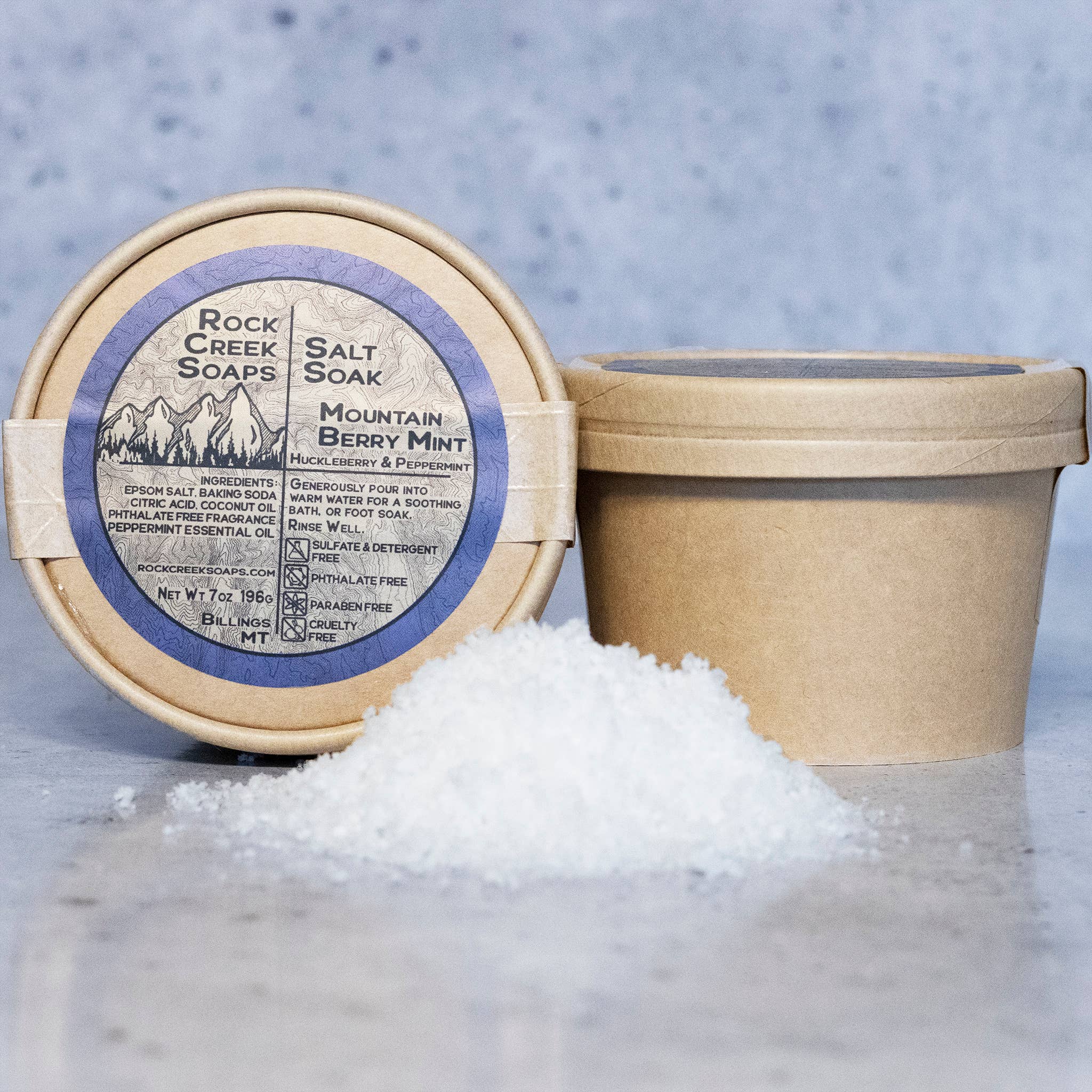 Rock Creek Soaps - Wholesale Bath Salts - Bath Salt Soak | Mountain Berry Mint2