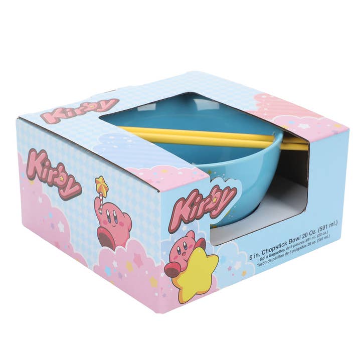 Bioworld Merchandising - Wholesale Bowl - Kirby Blue Ramen Bowl with Logo and Chopsticks6