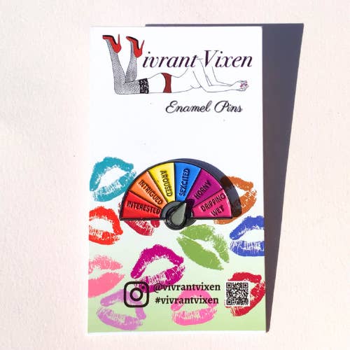 Vivrant Vixen – Engroshandel Reversnål/knap – Horny Meter blød emaljestift