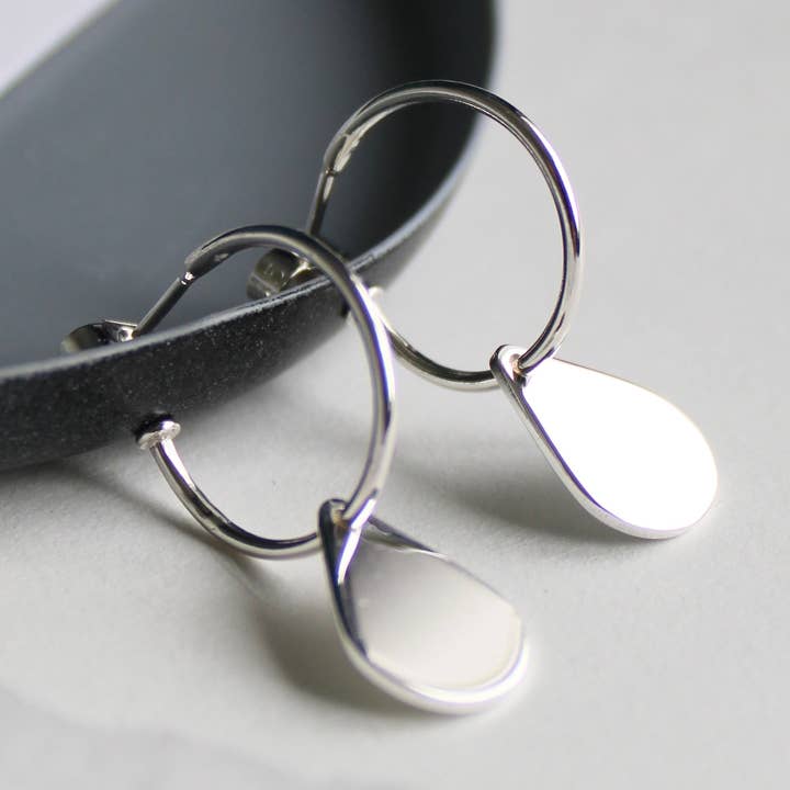 Teardrop Hoops for wholesale by Claire Lowe Jewellery