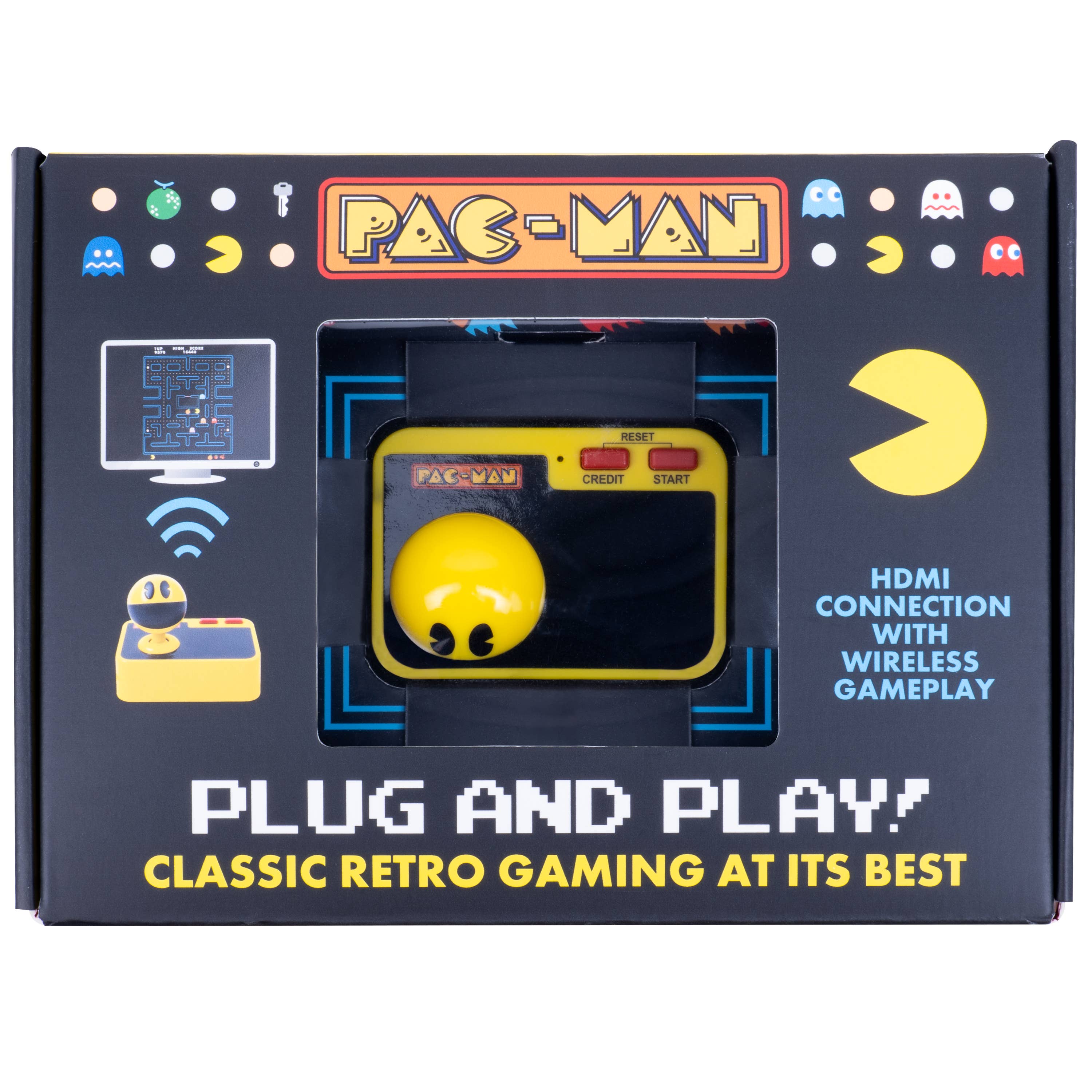 Fizz Creations Ltd - UK – wholesale Electronic toy – Child & baby – PAC-MAN Plug & Play – Retro HDMI TV Game Console5