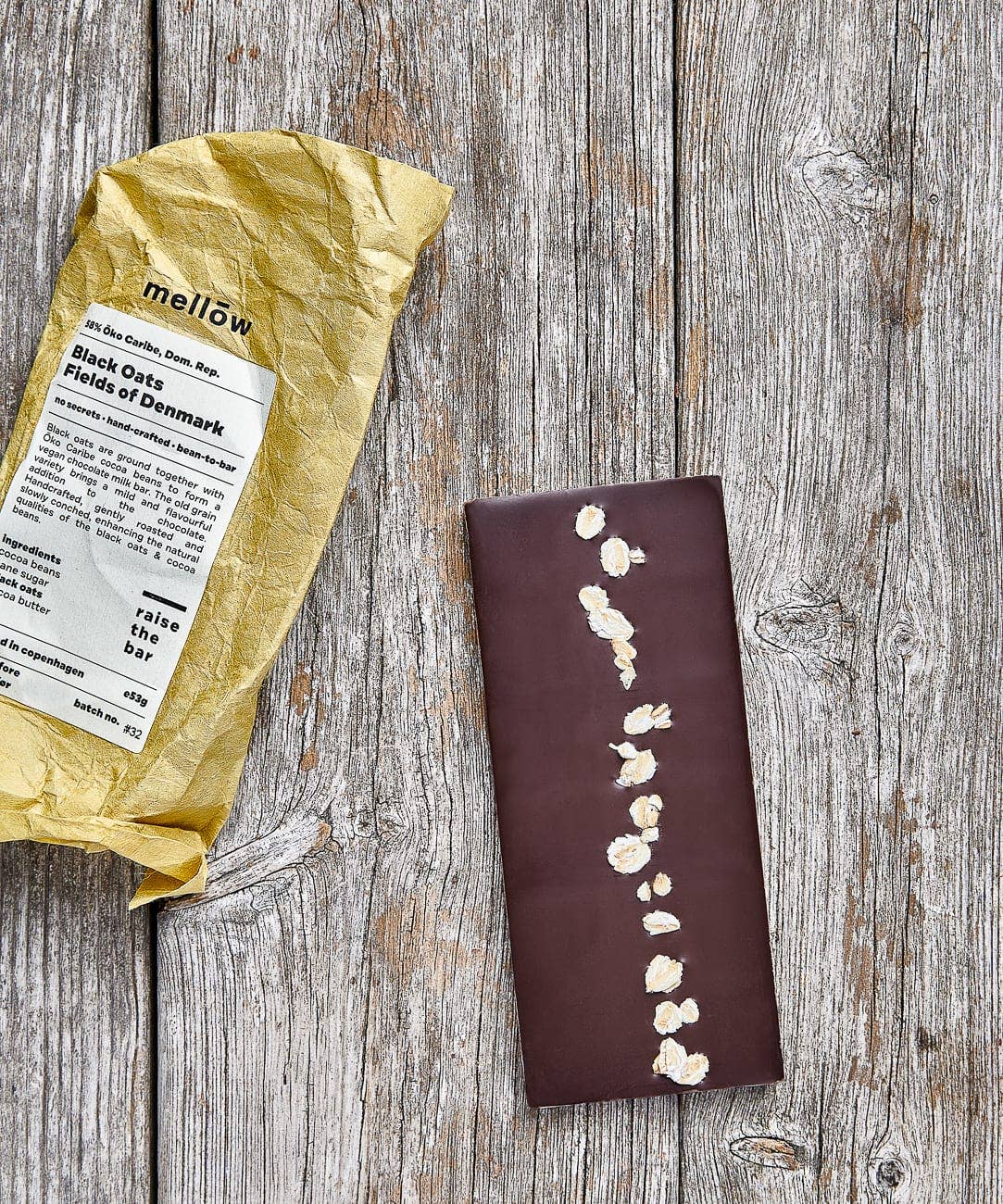 Mellow Chocolate - Wholesale Chocolate Bar - Black Oats1