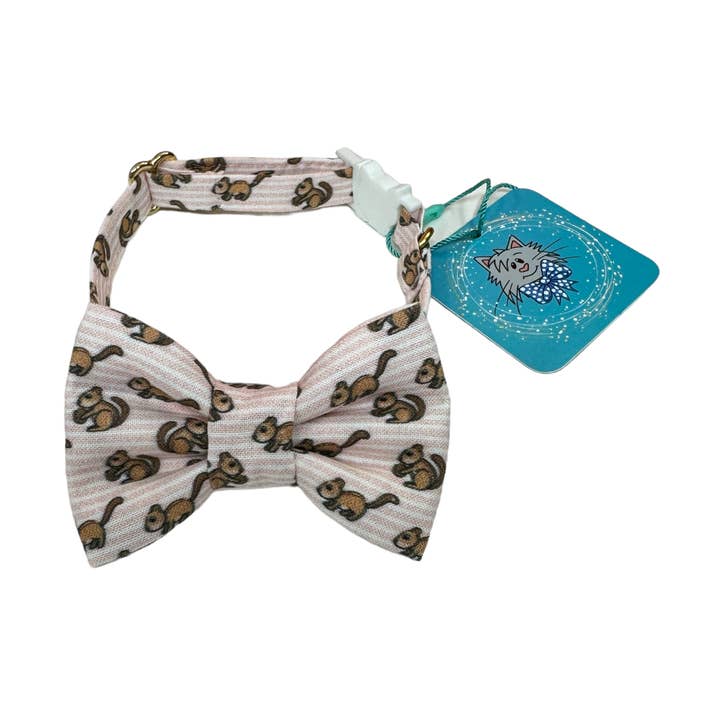 Efterårskatte-sløjfe med krave - Egern for engroshandel hos Whiskers Crafts