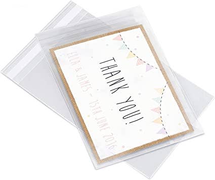 Magnifique Hearts - Vendita all'ingrosso Borse in cellophane - Buste di cellophane versatili con chiusura adesiva - 13x18 cm per cartoline multifunzione1