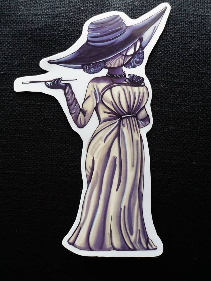 Vinylsticker Lady Dimitrescu voor wholesale door Harth Creations