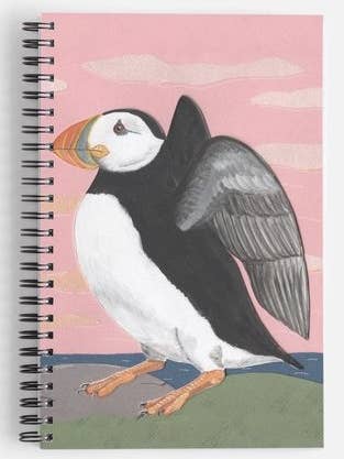 Carnet - Paire de macareux pour la vente par Johanna Finnegan-Topitzer