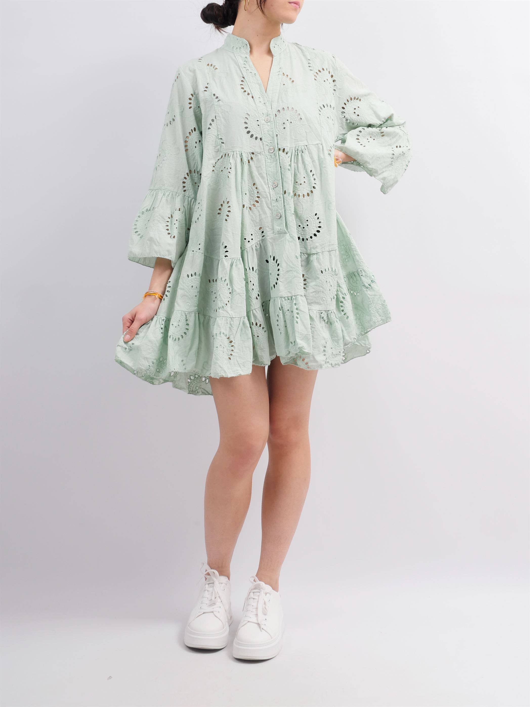 Cecile Wang - Wholesale Dress - Women's - English embroidery short dress LR9802-22