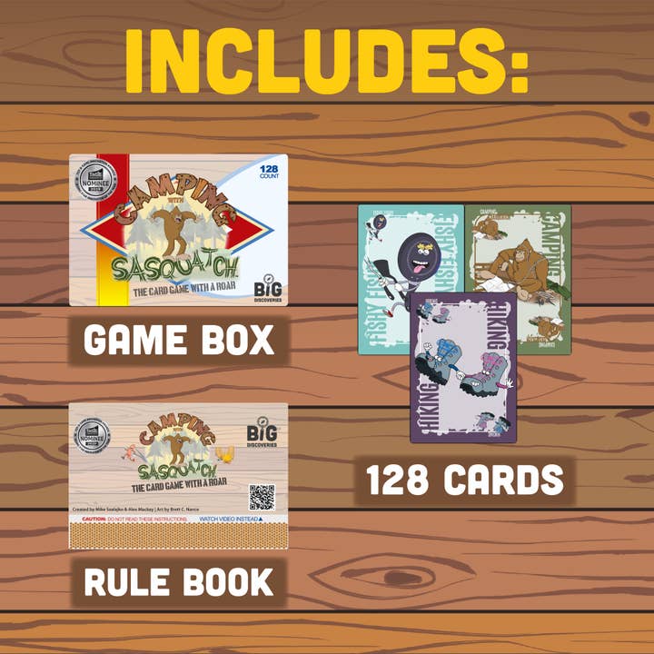 Big Discoveries / Sun Co. - Wholesale Card Game - Camping with Sasquatch Card Game - Fun for Kids & Adults2