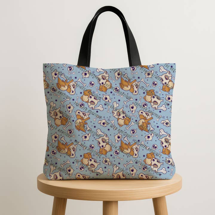 Poke Bones Anime Video Game Cartoon Large Zipper Tote Bag for wholesale by The Geek Boutique