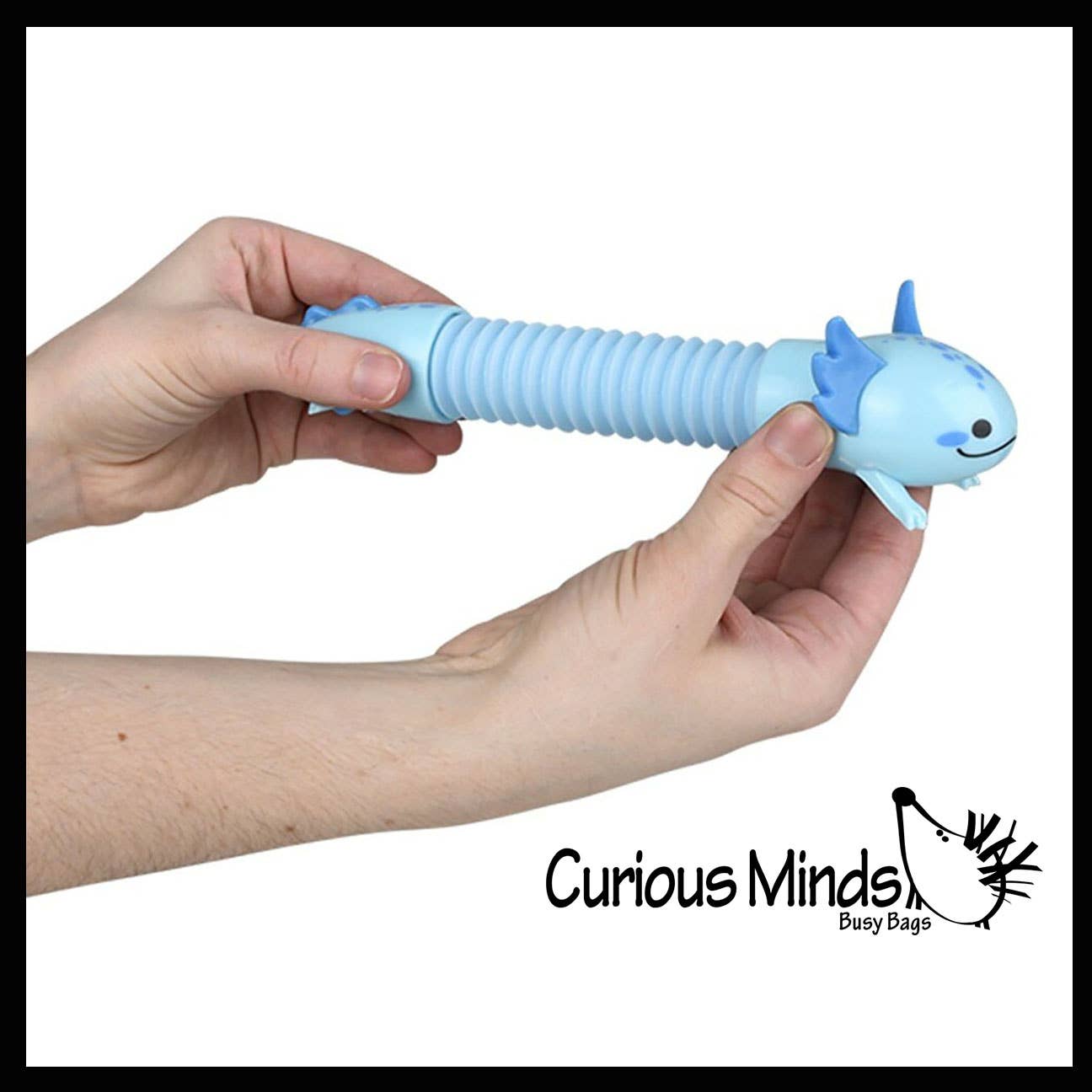 Curious Minds Toys – Brinquedo Fidget - Crianças por atacado – 1 Giro Axolotl Pull e Pop Snap Animal Expandindo Fidget15