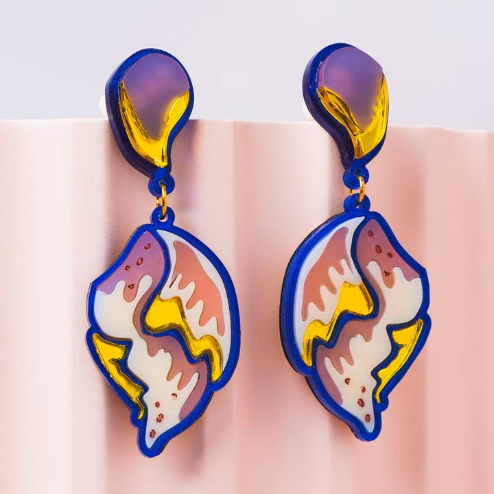 Flower Shell Earrings for wholesale by Working Clasp