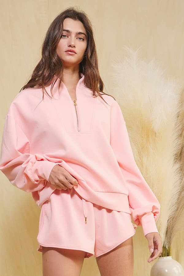 BUCKETLIST INC - Wholesale Sweatshirt - Women's - IT2154 Half Zip-up Scuba Sweatshirts18