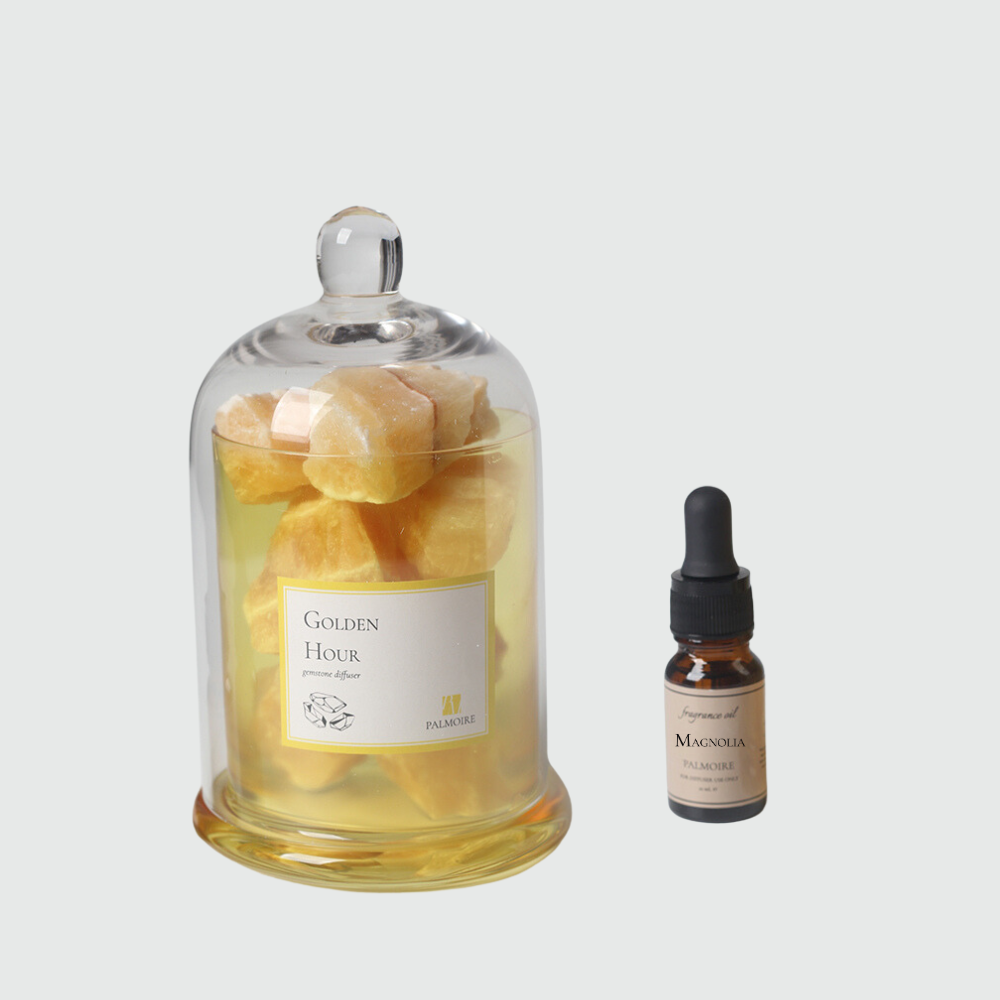 Palmoire Home Fragrance - Wholesale Reed Diffuser - Golden Hour Gemstone Diffuser[rose/magnolia/lily]2