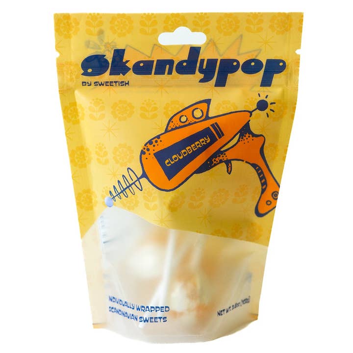 SkandyPop Cloudberry 3.6oz Bag for wholesale by Sweetish- Swedish Candy Wholesale