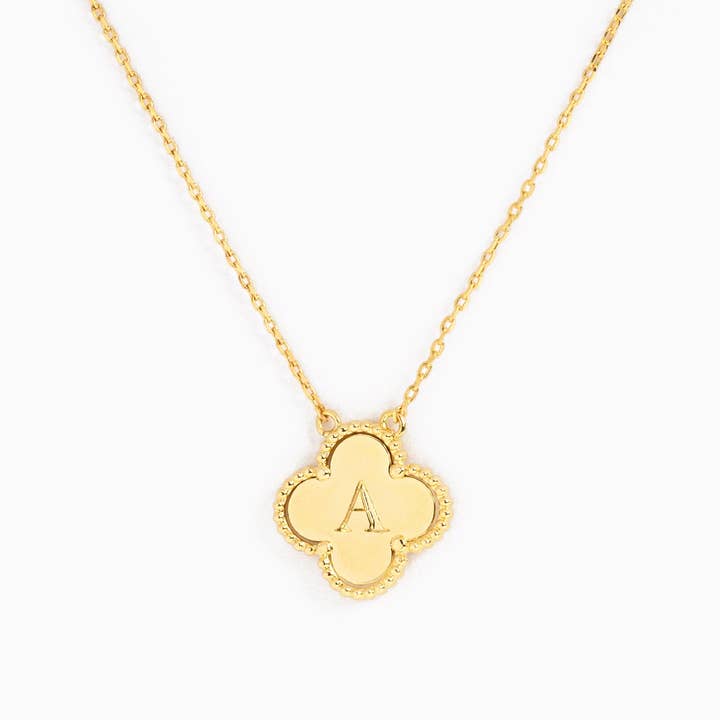 Sessori - Wholesale Pendant/Charm Necklace - Clover Letter Initial Pendant Necklace23