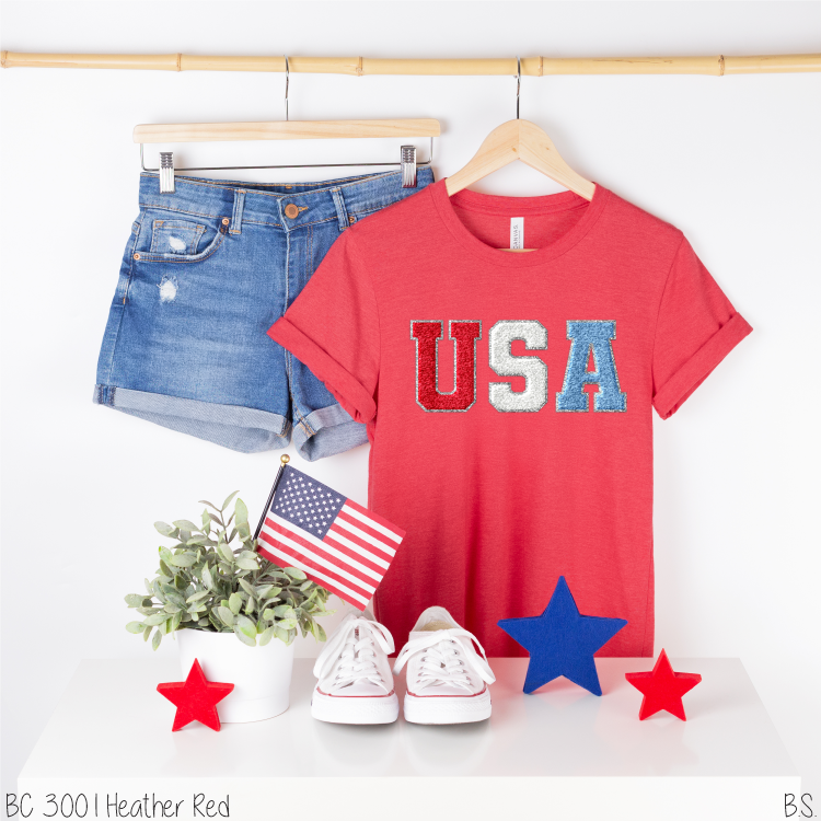 Bama Screens - Wholesale Sublimation Transfer - Varsity USA Chenille Letters #BS54996