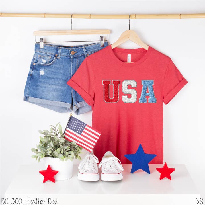 Bama Screens - Wholesale Sublimation Transfer - Varsity USA Chenille Letters #BS54996