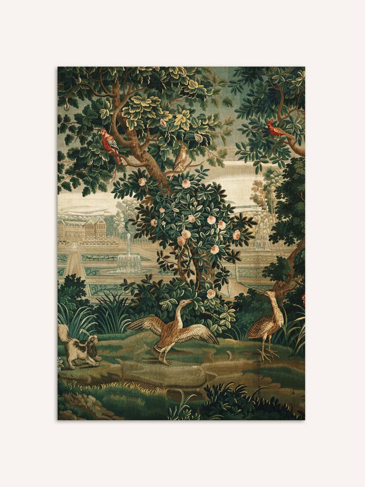 Verdure landschap wandtapijt kunstafdruk voor wholesale door Modern Antique Prints
