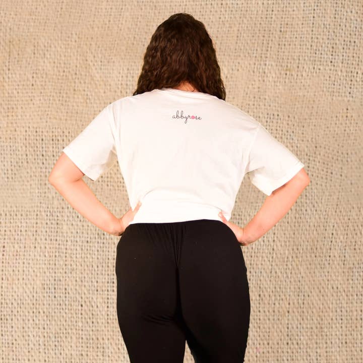 Blue Butterfly White Tee for wholesale by abbyrose