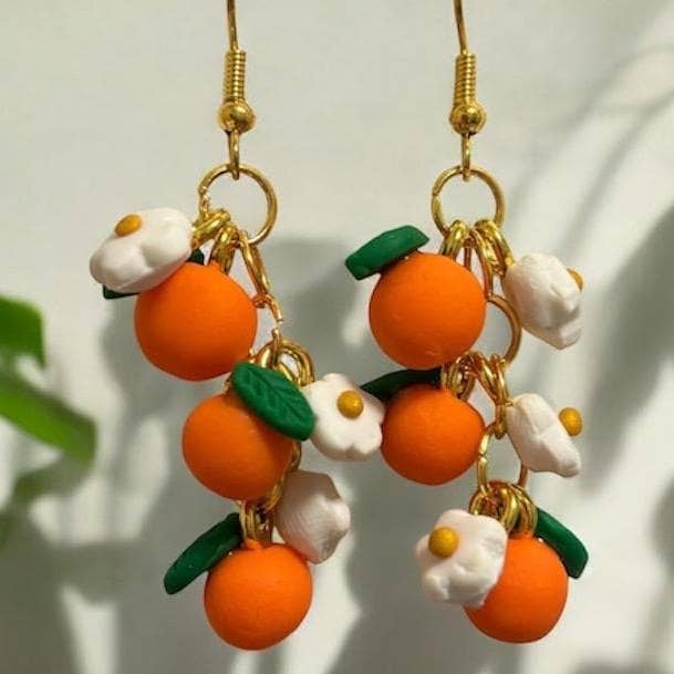 Schmuck Sommer Ohrringe - Einzigartige Orange Mandarine Clementine für den Großhandel von CFlowerCo