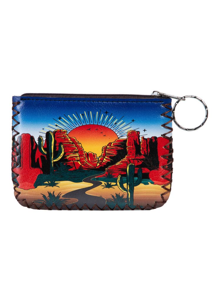 Desert Sunset Print Hand Stitch Coin Purse HB0665 - NO.196 for wholesale by Ole