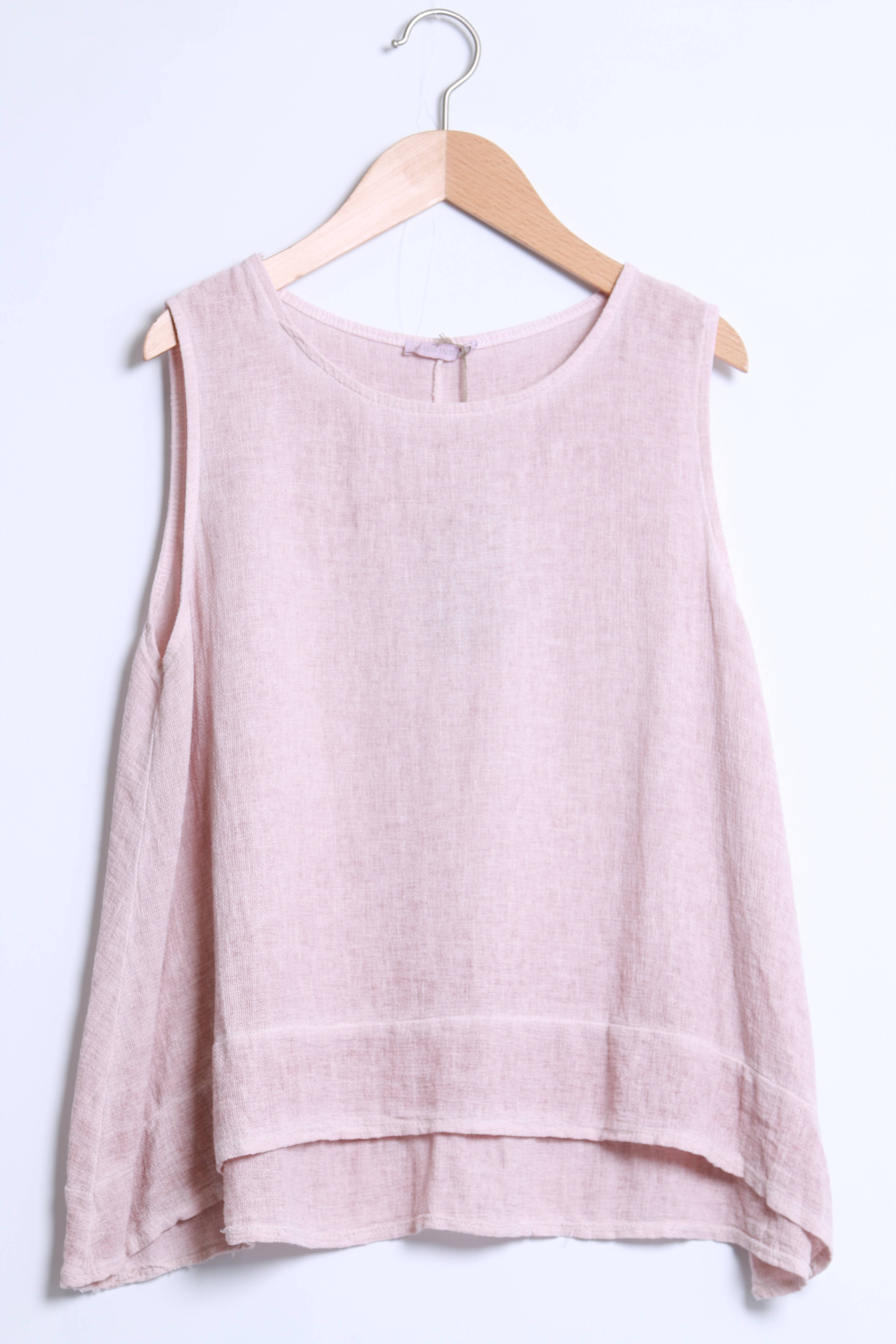 Shyloh - Vendita all'ingrosso Camicetta - Donna - Top ampio senza maniche in lino cotone 1581823