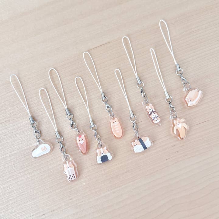 Gacha de Encantos de Teléfono de Comida de Corgi para venta al por mayor de Scotty&Mel