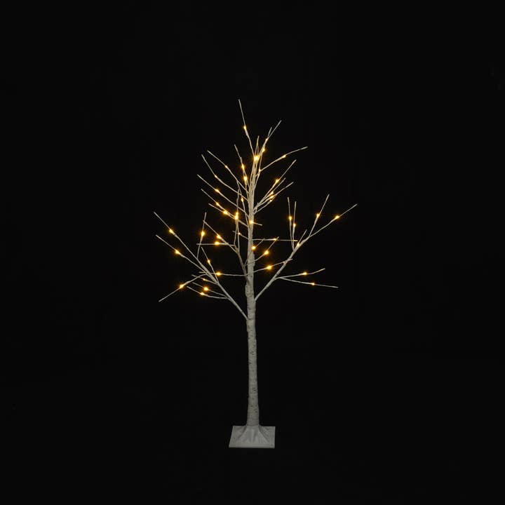 Lighted Birch Tree Set 4Feet-6 Feet With Warm White LEDs for wholesale on Faire19