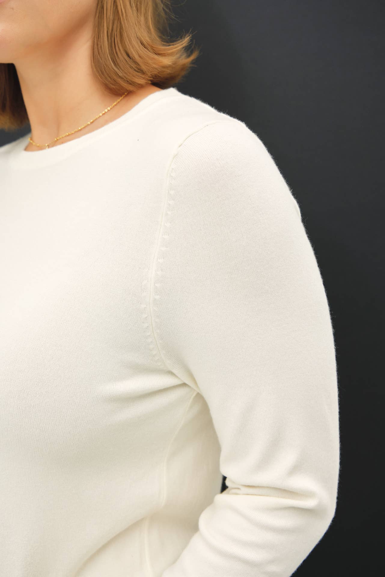 Be Cool - Vente Pull en maille – femme - PULL BASIQUE EN MAILLE DOUCE À COL ROND PLUS28