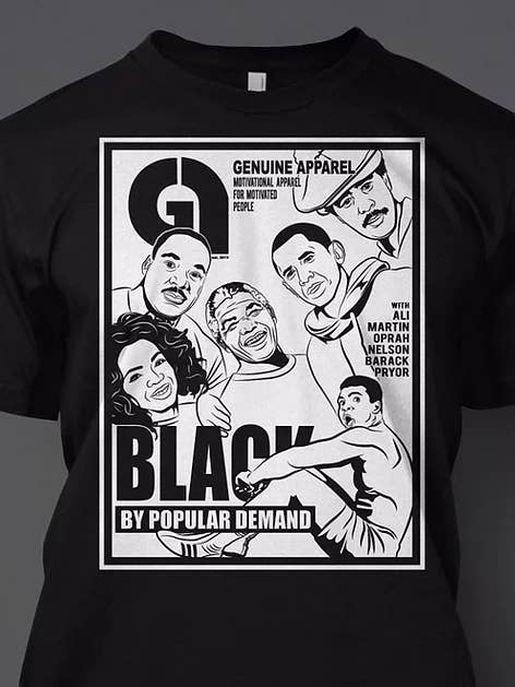 T-shirt « Black By Popular Demand » pour hommes pour la vente par Genuine Brand