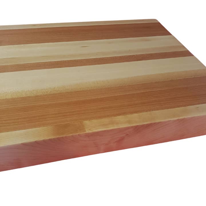Hard Maple & Cherry Edge Grain Cutting Block 14.75"X12.25" for wholesale by American MainStreet Products LLC