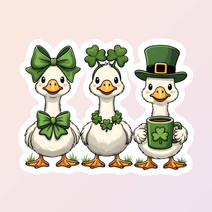 Silly Goose St Patricks Day Stickers, Irish Stickers for wholesale by Sorry Not Sorry Co