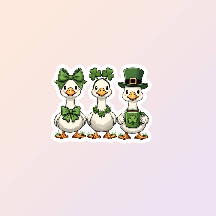 Autocollants d'oie stupide pour la Saint-Patrick, autocollants irlandais pour la vente par Sorry Not Sorry Co