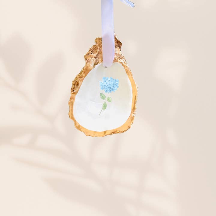 Adorno único con forma de concha de ostra y hortensia para venta al por mayor de Willett and Co