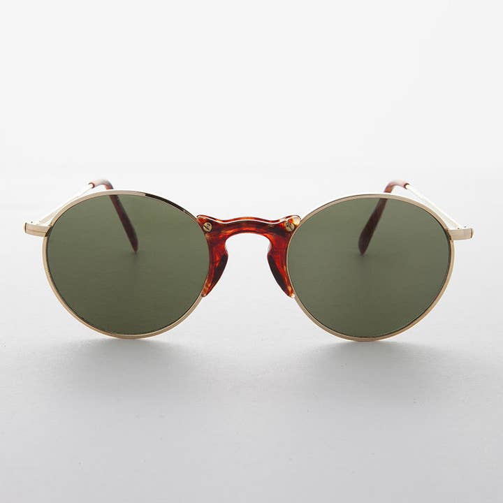 Round Unique Keyhole Bridge Vintage Sunglass - Ziggy for wholesale by SUNGLASS MUSEUM