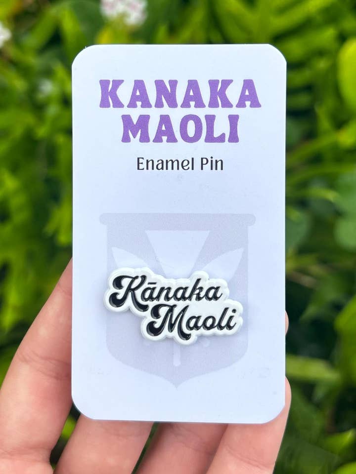 Kanaka Maoli Enamel Pin for wholesale by Mahea Leah