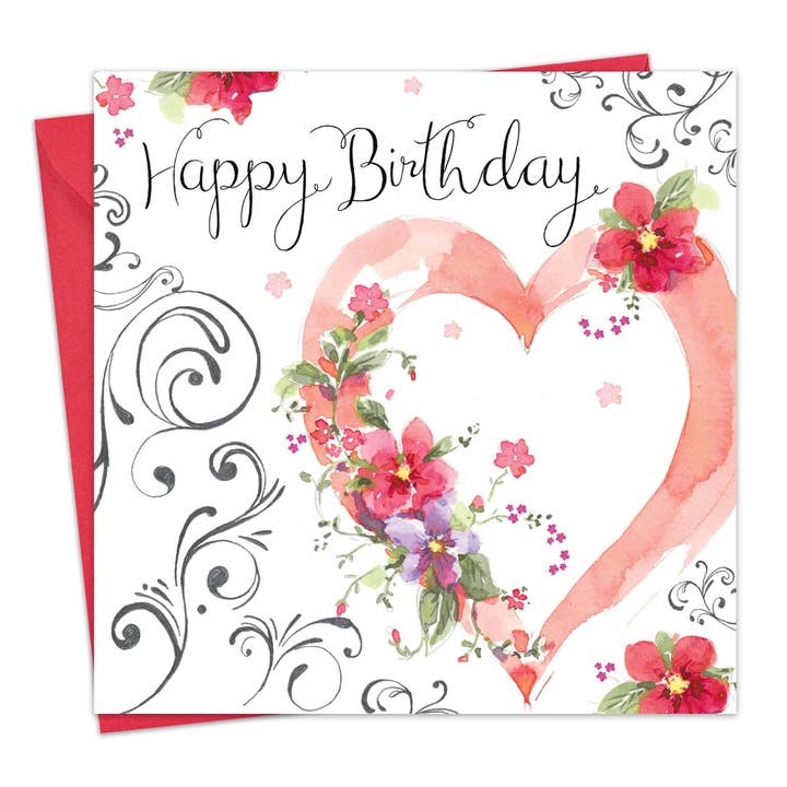 Herz - Geburtstagskarte für sie für den Großhandel von Twizler Ltd