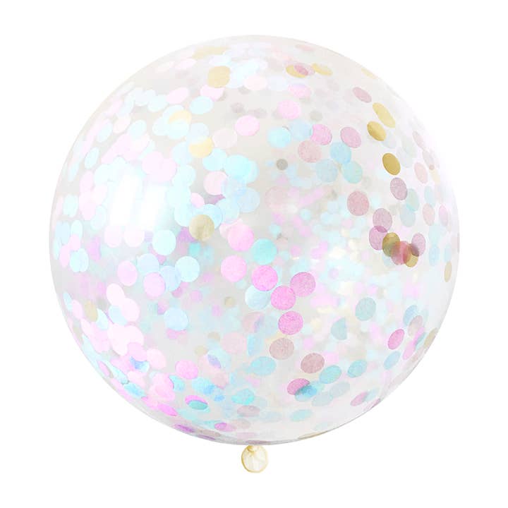 Jumbo Confetti Balloon - Cotton Candy (Baby Shower) for wholesale by Paperboy