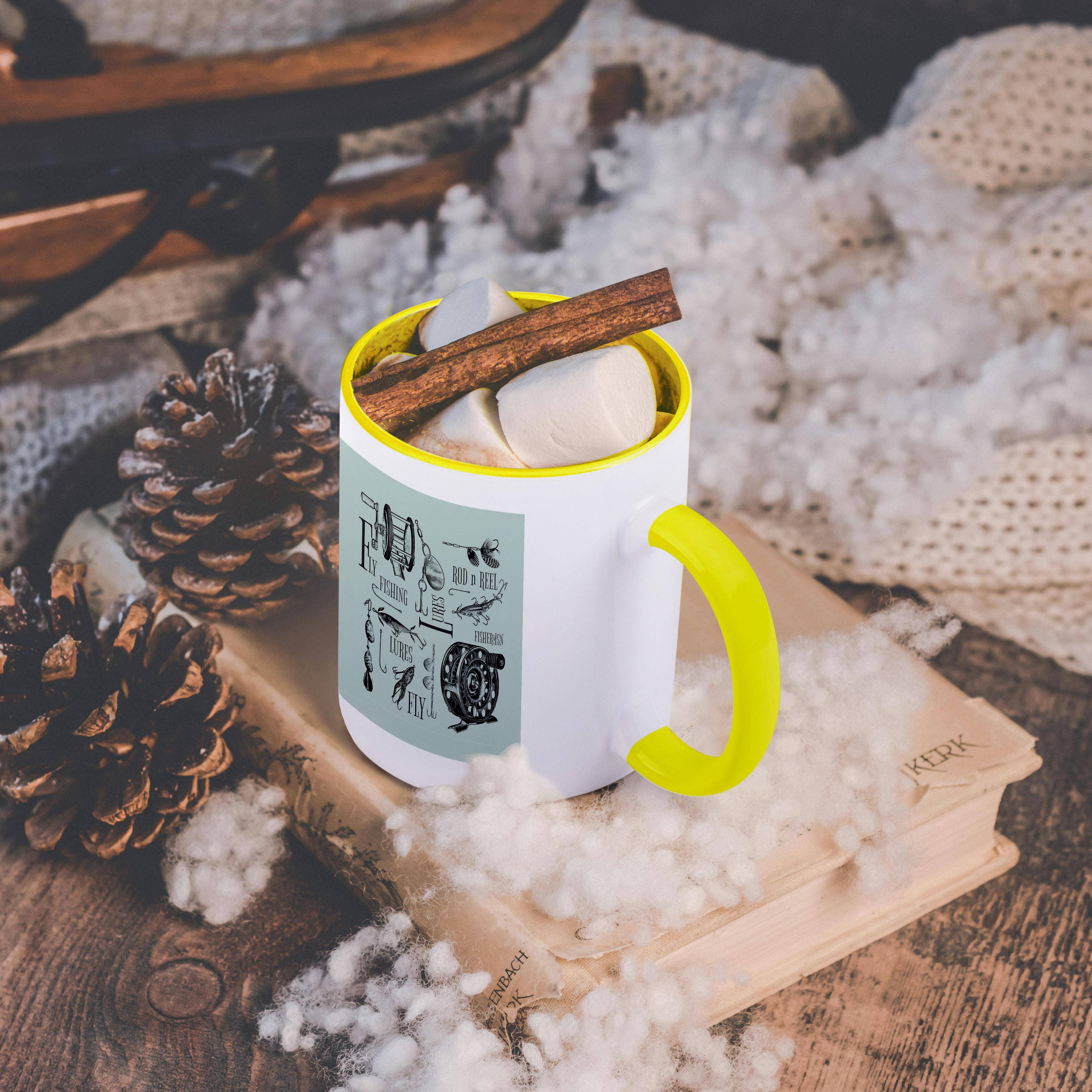 3dRose – wholesale Coffee mug – 3dRose, Fly Fishing Mix of Lures Fishing Reels and More, Mug5