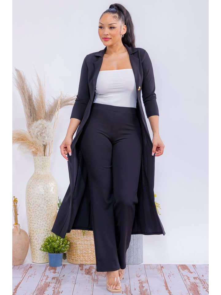 H&H Fashion Inc. – wholesale Top & pants set (NOT Loungewear) – Women's – HH785X-S Plus Size Elegant Blazer & Wide-Leg Pants Set7
