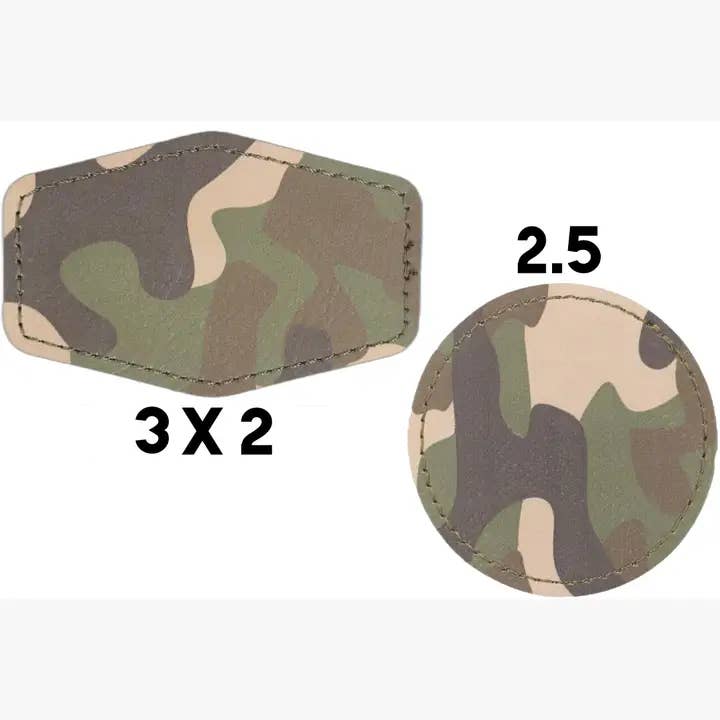 ThatsRad - Wholesale Patch - Camo Laserable Leatherette Hat Patches with Adhesive 2