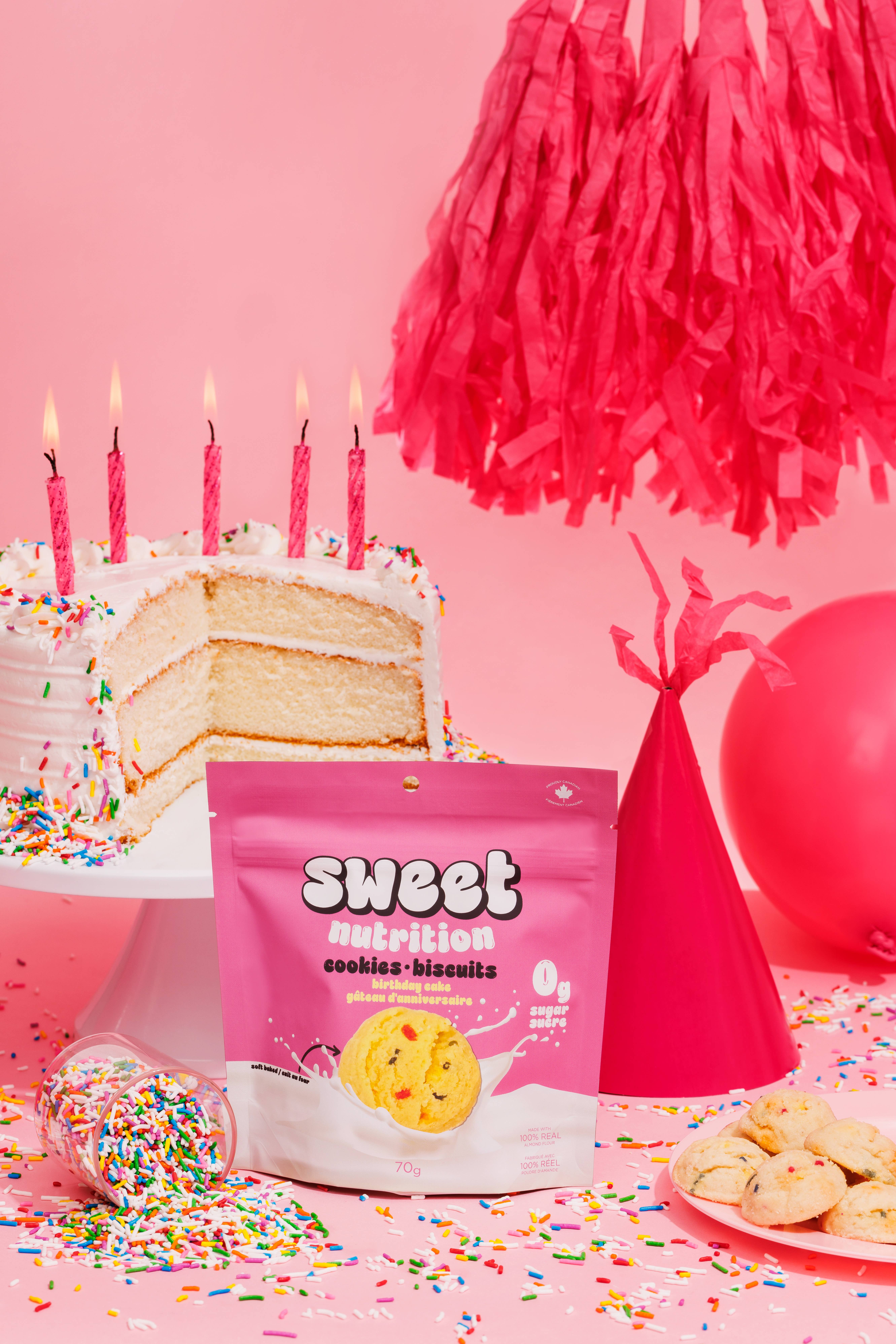 Sweet Nutrition - Vendita all'ingrosso Biscotti - Biscotti Torta di Compleanno Senza Zucchero1