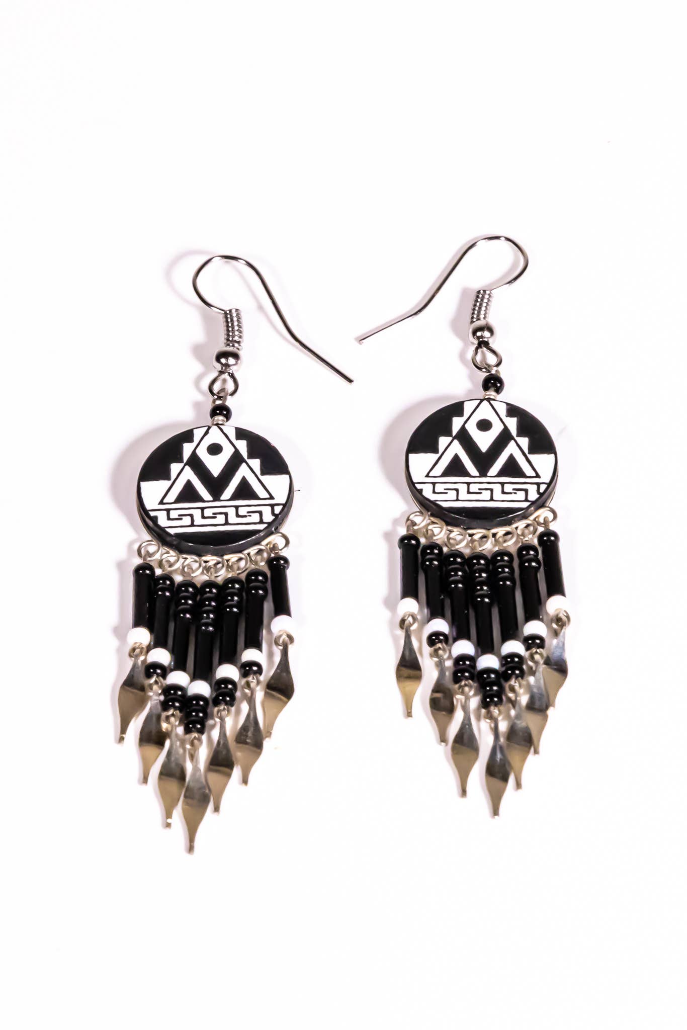 Shelley Enterprises Inc. - Vendita all'ingrosso Orecchini pendenti - 7601-Orecchini dipinti, fatti a mano con perline ceche8